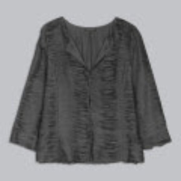 Eileen Fisher Ripple Bindu Silk Jacket M - Picture 2 of 8